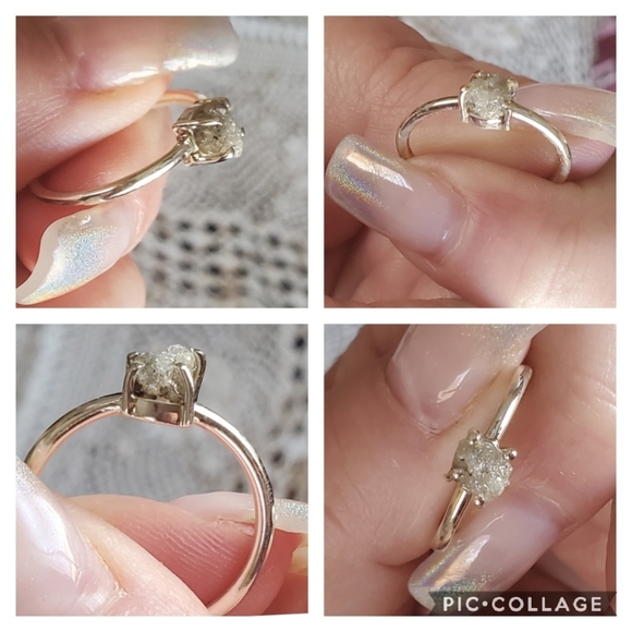 Genuine Rough Diamond Ring Size 8 - Picture 4 of 7
